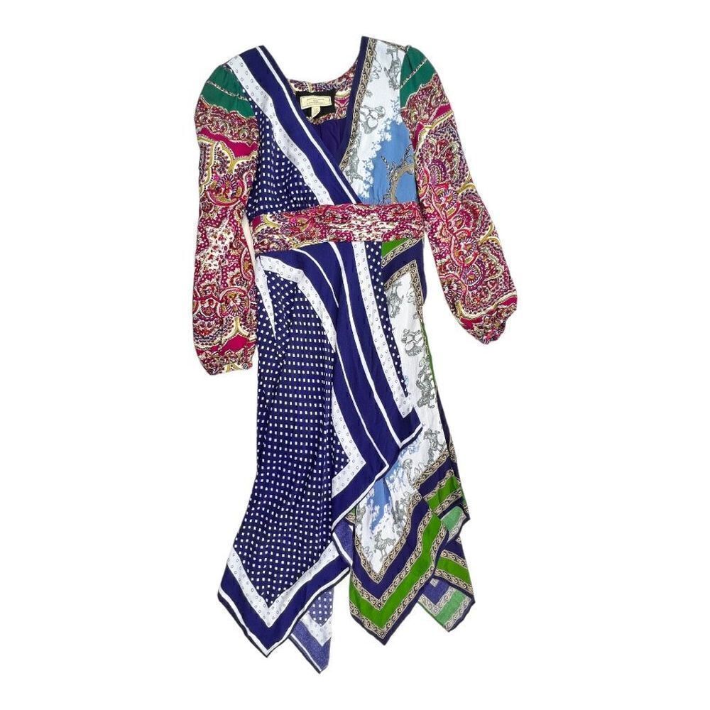 Anthropologie Women's 0 Moulinette Soeurs Istanbul Wrap Dress Multi-Color HOBO - Picture 5 of 12